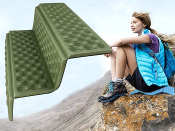 Salokāms Tūrisma Pārgājienu Сeļojumu Kempinga Paklājiņš Matracis, Zaļš | Folding Camping Travel Mat