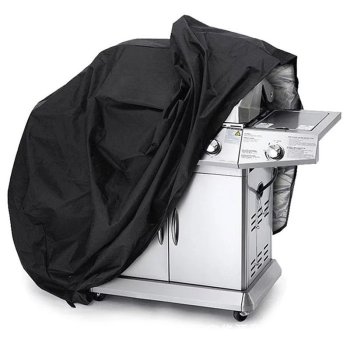 Ūdensizturīgs Pārklājs Pārsegs BBQ Grilam XXL 190x71x117 cm, Melns | Waterproof BBQ Grill Tarpaulin XXL Cover