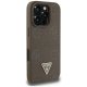 Guess Grained Hot Stamp Peony Triangle Logo MagSafe iPhone 16 Pro Max maciņš – brūns | Phone Case Cover