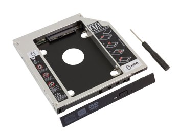 SATA III DVD-RW Bay Second HDD Caddy Adapter 12.7mm | Сietā diska adapteris DVD-dziņa vietā