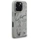 Karl Lagerfeld MagSafe vāciņš ar graudainu rakstu un logo iPhone 16 Pro Max – pelēks | Phone Case Cover