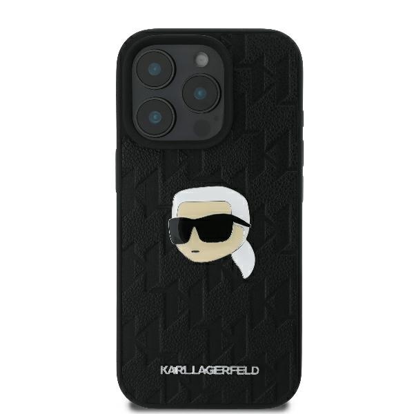 Apple iPhone 16 Pro Max 6.9" Karl Lagerfeld Monogram Karl Head Pin Case Cover, Black | Telefona Maciņš Vāks Apvalks... (1)