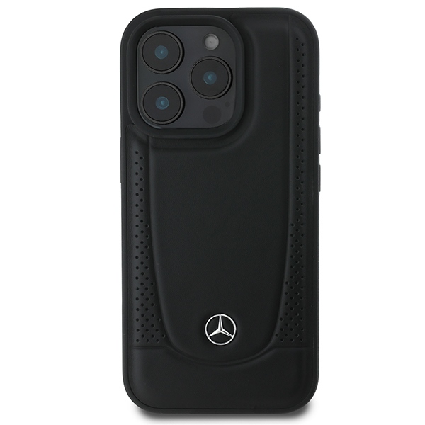 Apple iPhone 16 Pro Max 6.9" Mercedes Leather Urban Case Cover, Black | Telefona Maciņš Vāks Apvalks Bampers (1)
