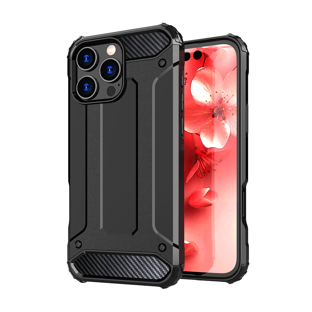 Hybrid Armor iPhone 16 Pro Max vāciņš - melns | Case Black (0)