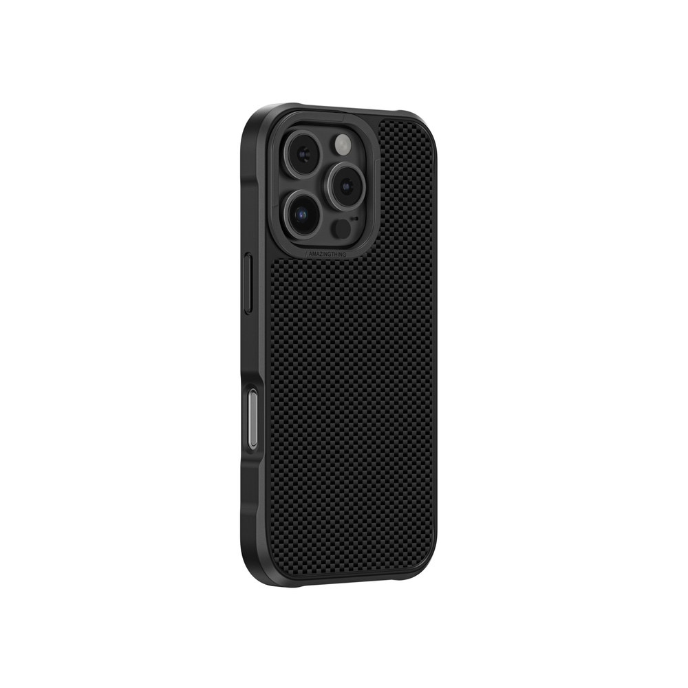 AmazingThing Titan Max vāciņš ar 600D aramīda šķiedrām priekš iPhone 16 Pro - Melns | Case With Aramid Fibers ... (0)