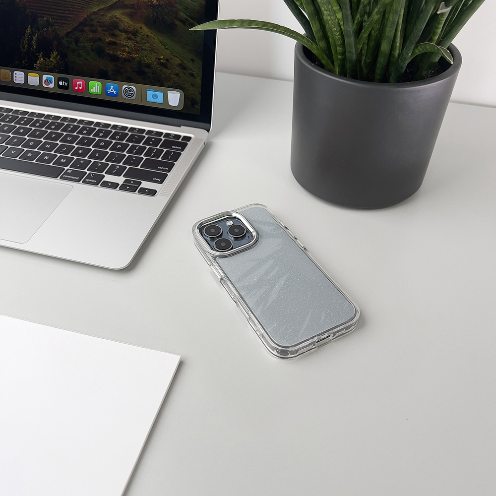 Glitter Case iPhone 16 Pro Max - caurspīdīgs ar spīdumiem | Phone Cover Transparent With (2)