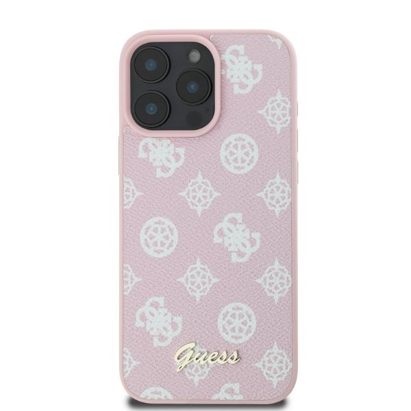 Guess Peony Script MagSafe iPhone 16 Pro Max vāciņš - Rozā | Case Pink (1)