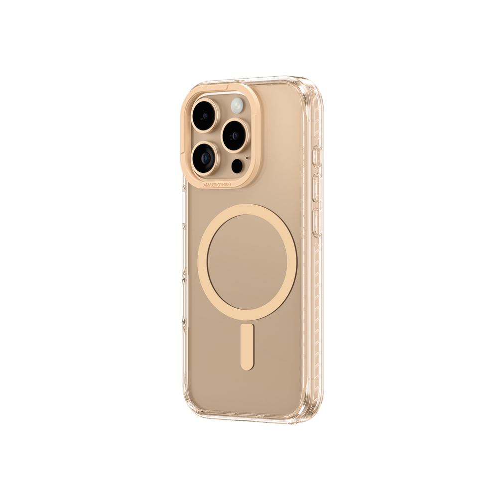 AmazingThing Titan Pro Mag vāciņš ar magnētisko gredzenu iPhone 16 Max - rozā zelta krāsā | Case With Magnetic... (1)