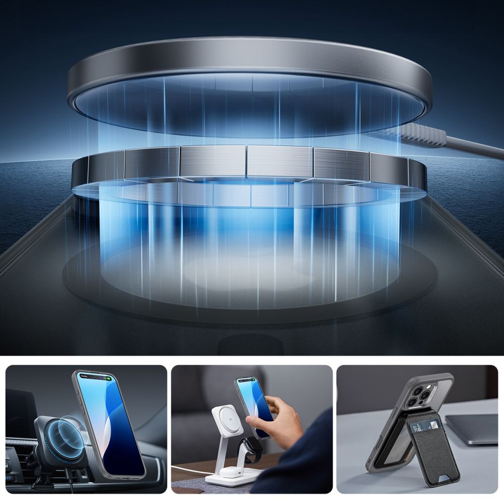 ESR Classic Pro Set Halolock MagSafe vāciņš iPhone 16 Max - Pelēks | Phone Case Cover Gray (1)