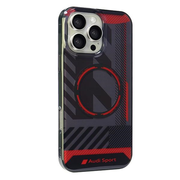Audi IML Sport MagSafe iPhone 16 Pro Max 6.9" melns/ciets vāciņš | Black/Black Hardcase Aus-Imlmip16Pm-Rsq/D2-Bk (0)
