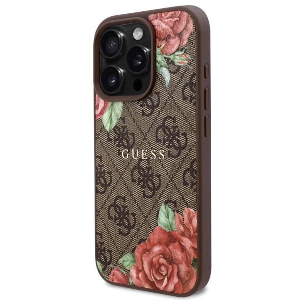 Guess GUHMP16XP4ROPEMCW iPhone 16 Pro Max 6.9" brūns/ciets vāciņš 4G Flowers Print MagSafe | Brown/Brown Hardcase (0)