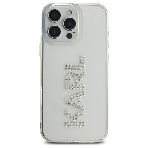 Karl Lagerfeld KLHCP16XHKLSTDCT iPhone 16 Pro Max 6.9" caurspīdīgs cietais vāciņš ar IML Rhinestones Logo | Clear... (1)