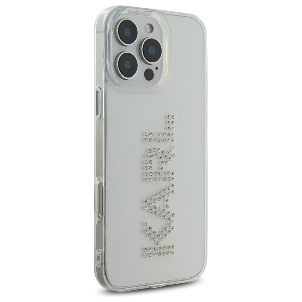 Karl Lagerfeld KLHCP16XHKLSTDCT iPhone 16 Pro Max 6.9" caurspīdīgs cietais vāciņš ar IML Rhinestones Logo | Clear... (2)