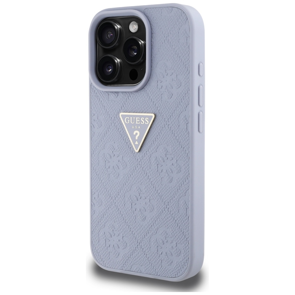 Guess Hot Stamp 4G Pattern Triangle Metal Logo iPhone 16 Pro Max vāciņš - Violets | Case Purple (0)