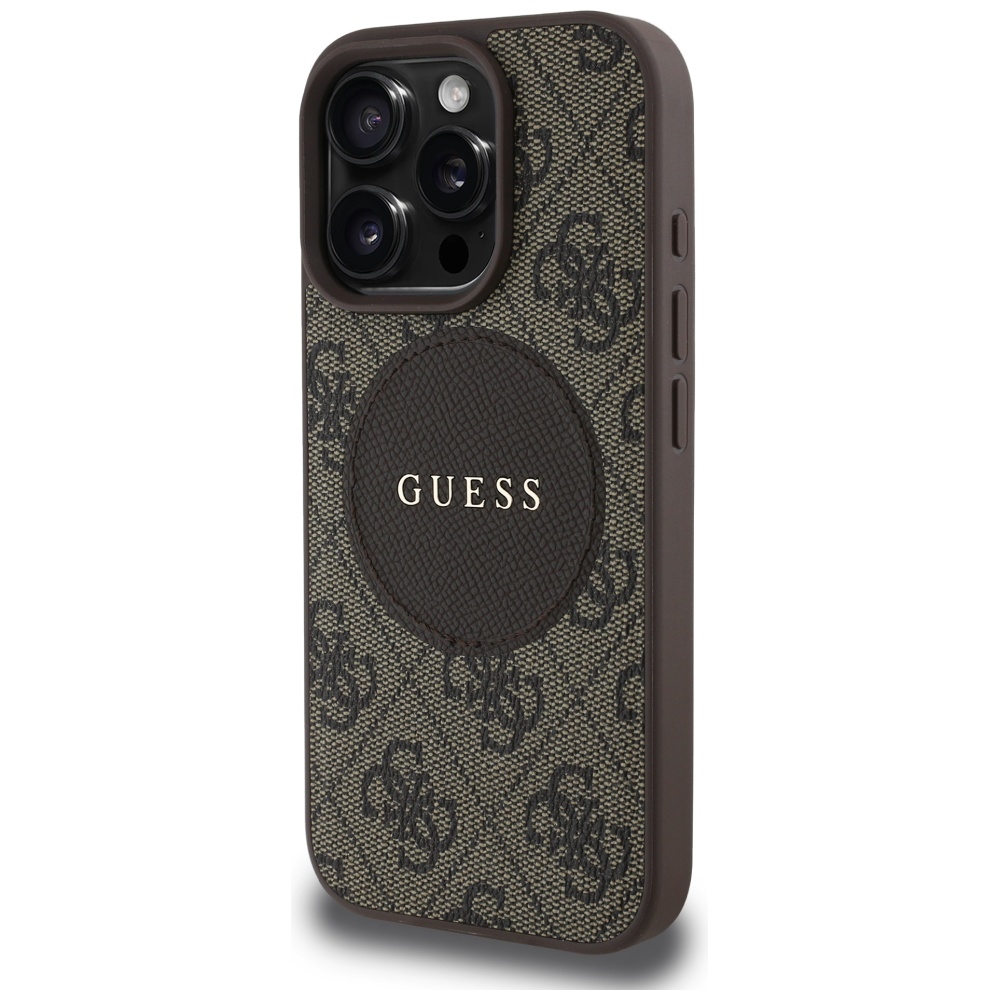 Guess 4G Circle Classic Logo MagSafe vāciņš iPhone 16 Pro Max - brūns | Phone Case Cover Brown (0)