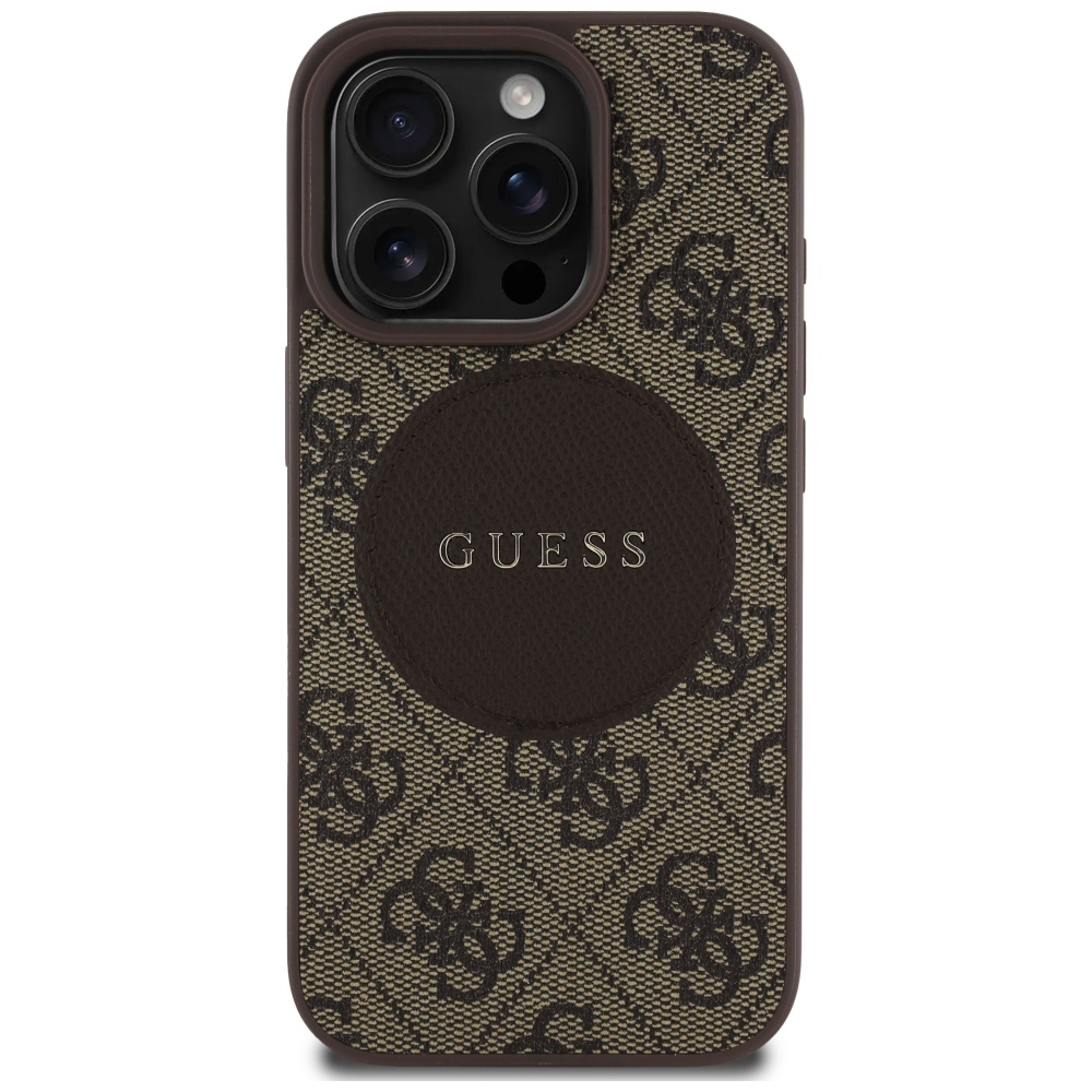 Guess 4G Circle Classic Logo MagSafe vāciņš iPhone 16 Pro Max - brūns | Phone Case Cover Brown (1)