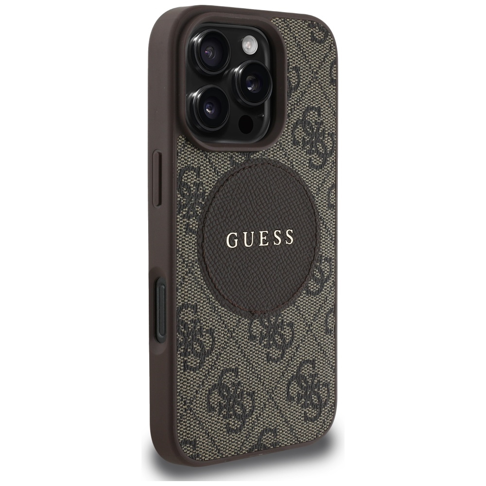 Guess 4G Circle Classic Logo MagSafe vāciņš iPhone 16 Pro Max - brūns | Phone Case Cover Brown (2)