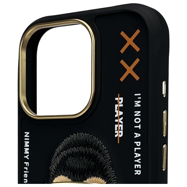 Nimmy Cool&Cute 2.0 Monkey vāciņš iPhone 16 Pro Max - Melns | Phone Case Cover Black (1)