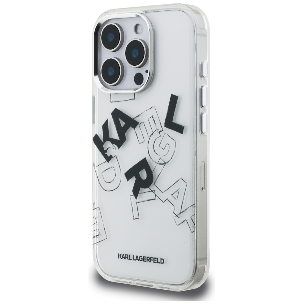 Karl Lagerfeld IML Sketched Graphic vāciņš iPhone 16 Pro Max - Caurspīdīgs | Phone Case Cover Clear (0)