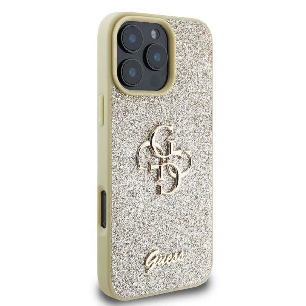 Guess Fixed Glitter Big 4G apvalks iPhone 16 Pro Max tālrunim – zelta krāsā | Phone Case Cover (0)