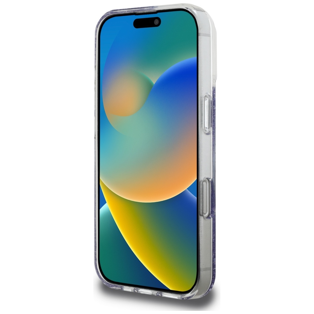 Guess HC Resin Bottom Glitter MagSafe maciņš iPhone 16 Pro Max telefonam – violets | Phone Case Cover (3)