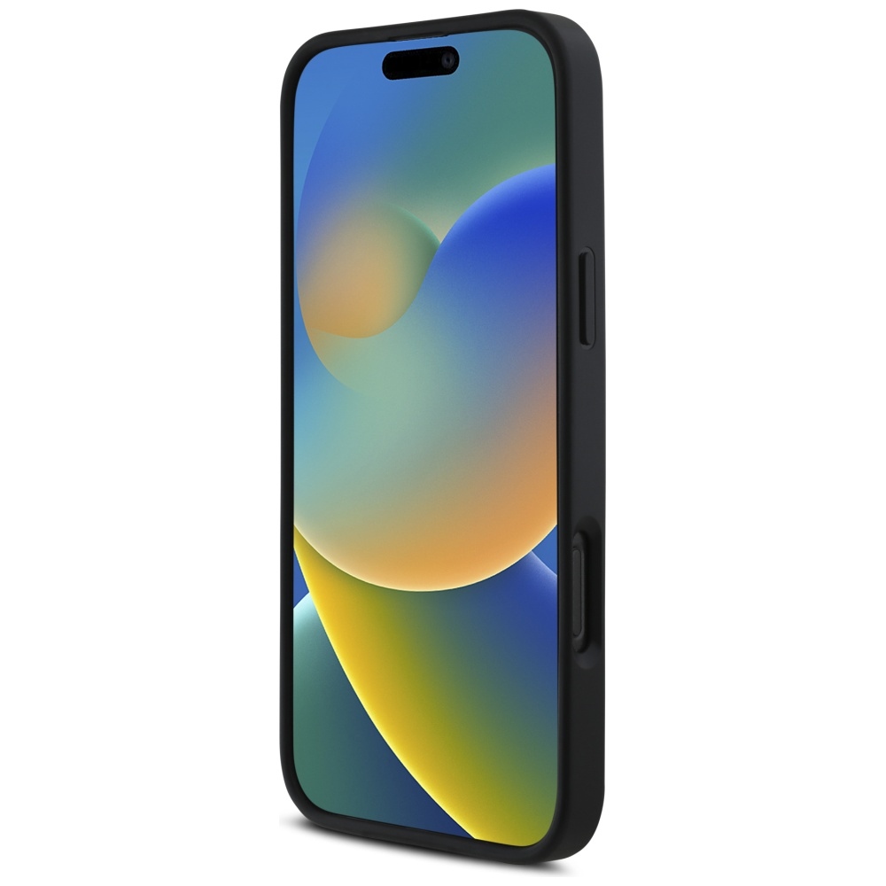 Karl Lagerfeld HC 3D Rubber Elongated Glitter vāciņš iPhone 16 Pro Max tālrunim – melns | Phone Case Cover (3)