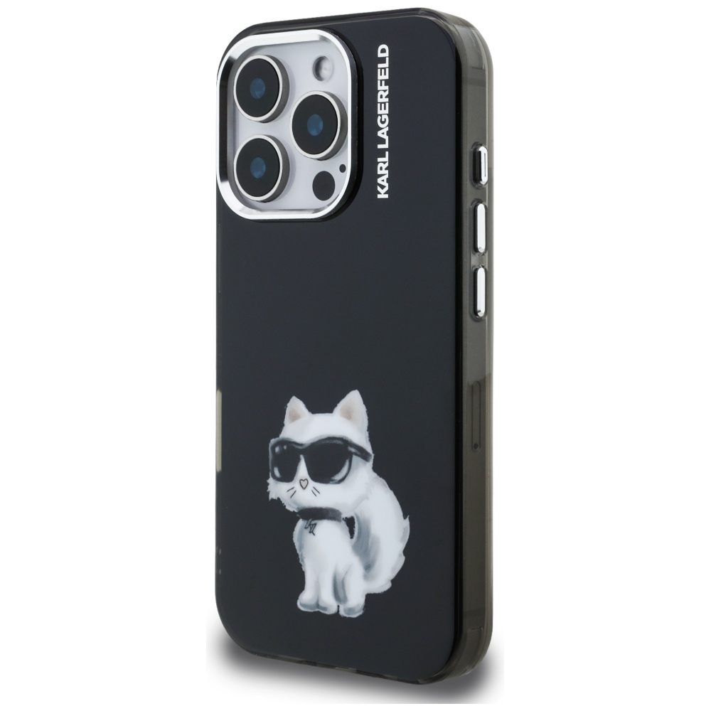Karl Lagerfeld IML Aquarelle Choupette & Logo vāciņš iPhone 16 Pro Max telefonam – melns | Phone Case Cover (0)