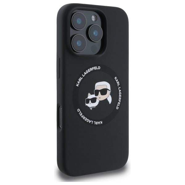 Karl Lagerfeld KLHMP16XSKCHTCK iPhone 16 Pro Max 6.9" melns/melns cietais silikona telefona vāciņš maciņs Karl &... (2)