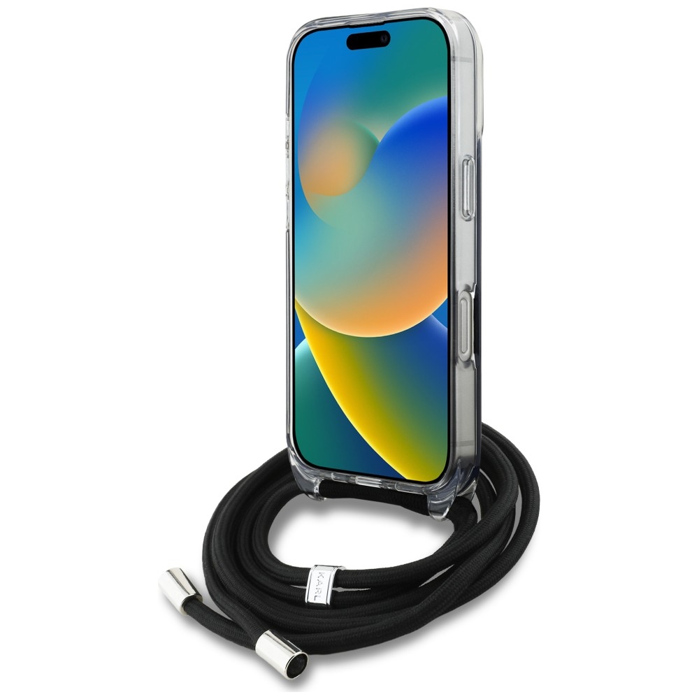 Karl Lagerfeld IML Crossbody Karl&Choupette Head maciņš iPhone 16 Pro Max – melns | Phone Case Cover (2)