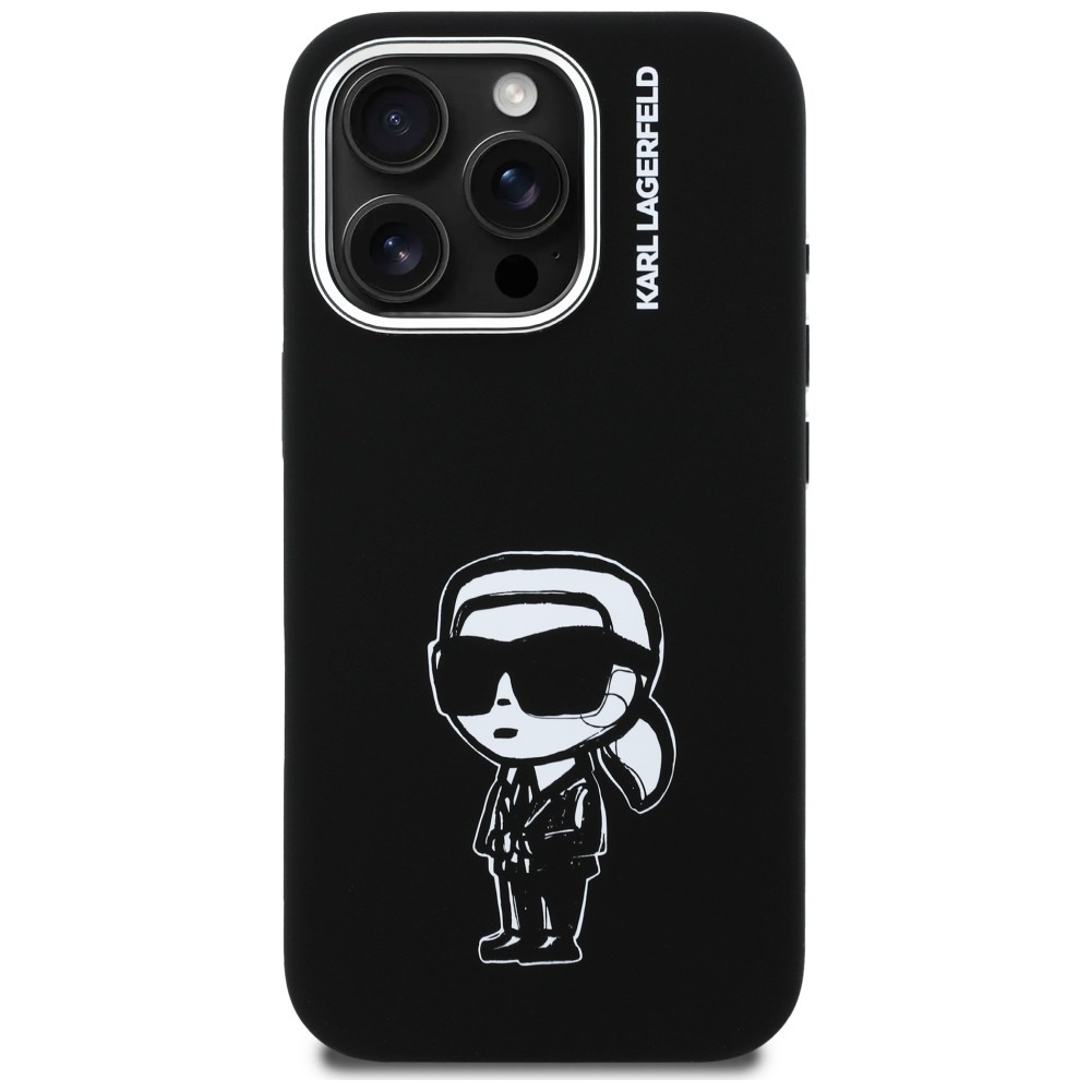 Karl Lagerfeld silikona Karl Sketch MagSafe maciņš iPhone 16 Pro Max – melns | Phone Case Cover (1)