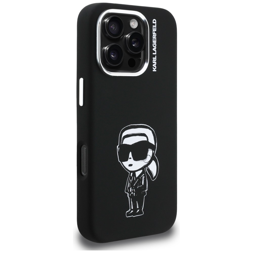 Karl Lagerfeld silikona Karl Sketch MagSafe maciņš iPhone 16 Pro Max – melns | Phone Case Cover (2)