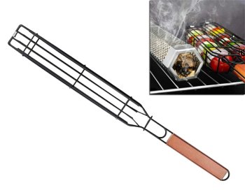 Režģis Iesms Grilam Dārzeņu Gaļas Zivju Ēdienu Pagatavošanai, 49 cm | BBQ Grilling Basket Mesh for Vegetables Meat Fish