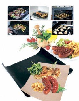 Atkārtoti lietojams teflona paklājs BBQ grilam un cepeškrāsnīm, 2 gab. | Reusable Non-Stick BBQ Grill and Oven Teflon Mat