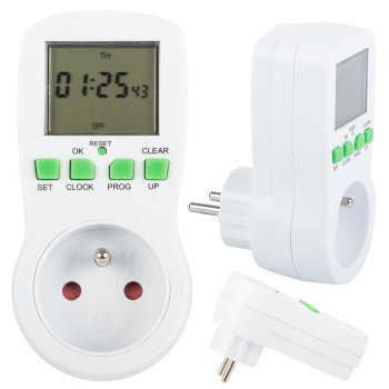 Digitālais Taimeris-Rozete, Programmējams, Ar LCD Displeju, Atpakaļskaitīšana | Digital Timer Socket, Programmable, LCD Display, Countdown Function