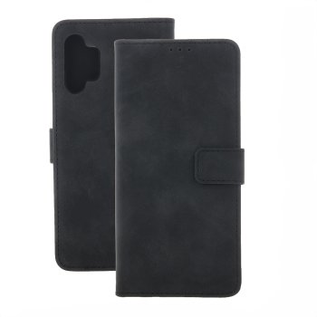 Samsung Galaxy A26 (SM-A266E/DS) Smart Velvet TPU Book Case Cover, Black | Telefona Vāciņs Maciņš Apvalks Grāmatiņa