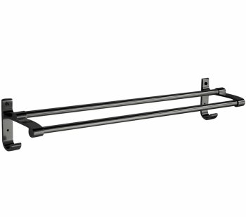 Dvieļu Turētājs Žāvētājs Pakaramais Vannas Istabai - 60cm, Melna krāsa | Towel Rack