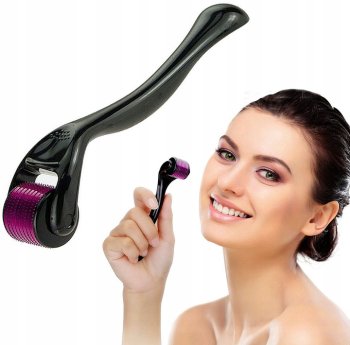 Rotējošs Sejas un Ķermeņa Masieris ar Adatām 0,25mm | Derma Roller Face and Body Massager Needle Mesotherapy