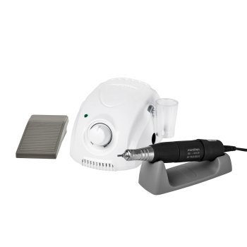 Manikīra un pedikīra aparāts, nagu frēze Saeyang Marathon 3 Champion + H37LSP 45 W, balta, ar pēdas pedāli