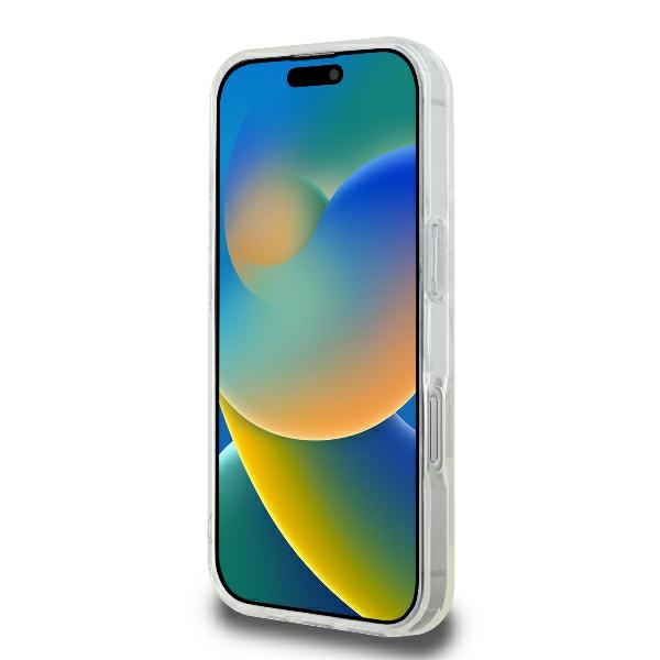 Guess GUHMP16LHFGERET iPhone 16 Pro 6,3" caurspīdīgs/caurspīdīgs cietais futrālis IML Glitter Circle MagSafe |... (3)