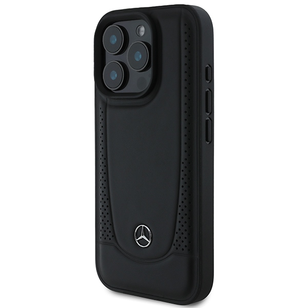 Apple iPhone 16 Pro 6.3'' Mercedes Leather Urban Case Cover, Black | Telefona Maciņš Vāks Apvalks Bampers (0)