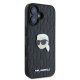 Apple iPhone 16 6.1\" Karl Lagerfeld Monogram Karl Head Pin Case Cover, Black | Telefona Maciņš Vāks Apvalks Bampers