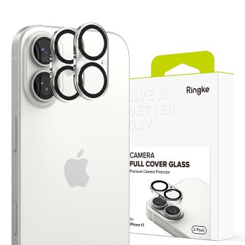 Ringke Camera Full Cover 2-gab. komplekts iPhone 17 - Melns | 2-Pack Black