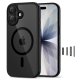 Tech-Protect Magpeak MagSafe CC vāciņš iPhone 17 – caurspīdīgi melns | Phone Case Cover