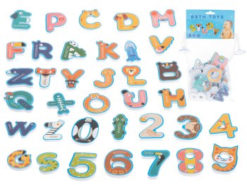 Bērnu Vannas Rotaļlieta Alfabēts Burti Cipari | Baby Bath Toy Alphabet Letters Numbers