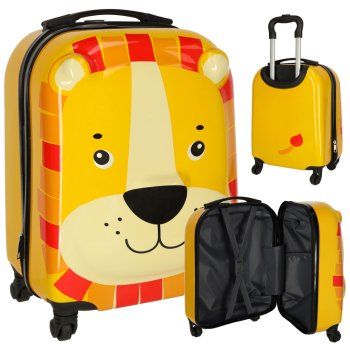 Bērnu ceļojumu soma ar riteņiem, koferis, čemodāns, Lauva | Kids Travel Luggage Bag Ride On Suitcase