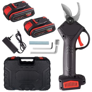 Akumulatora sekators ar 2x 21V akumulatoriem un koferi