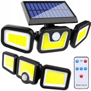 Āra Darza Lampa 100 COB ar Saules Paneli un Krēslas, Kustības Sensoru | Solar Lamp with Twilight and Movement Sensor