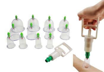 Vakuuma Pretcelulīta Masāžas Bankas Ķermenim, 12 gab. | Vacuum Suction Body Anti Cellulite Massage Cups