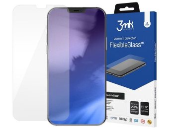 3MK Apple iPhone 12 / 12 Pro 6.1" Flexiable Tempered Glass Screen Protector | Lokāms Aizsargstikls Ekrānam Telefonam