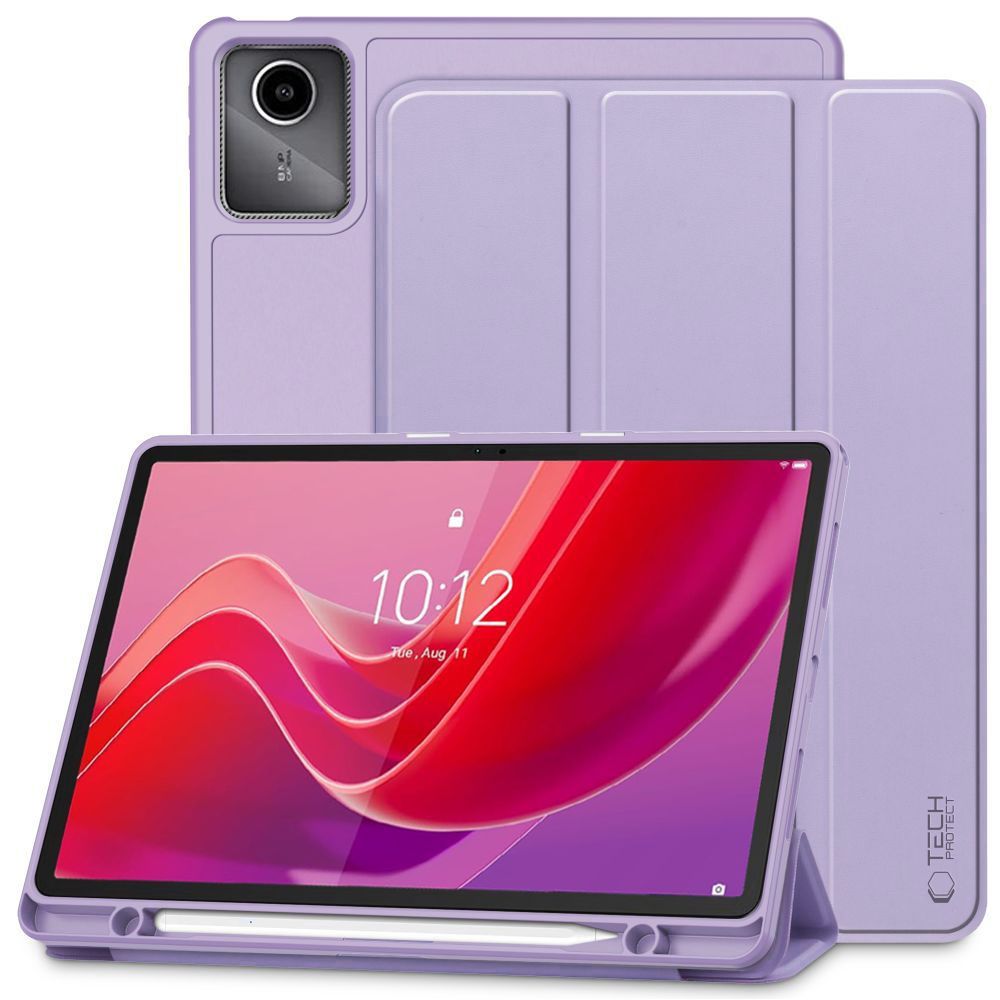Lenovo Tab M11 11'' (TB-330FU) Tech-Protect SC Pen Protective Cover Case, Purple | Planšetes Vāciņš Maciņš Apvalks Grāmatiņa